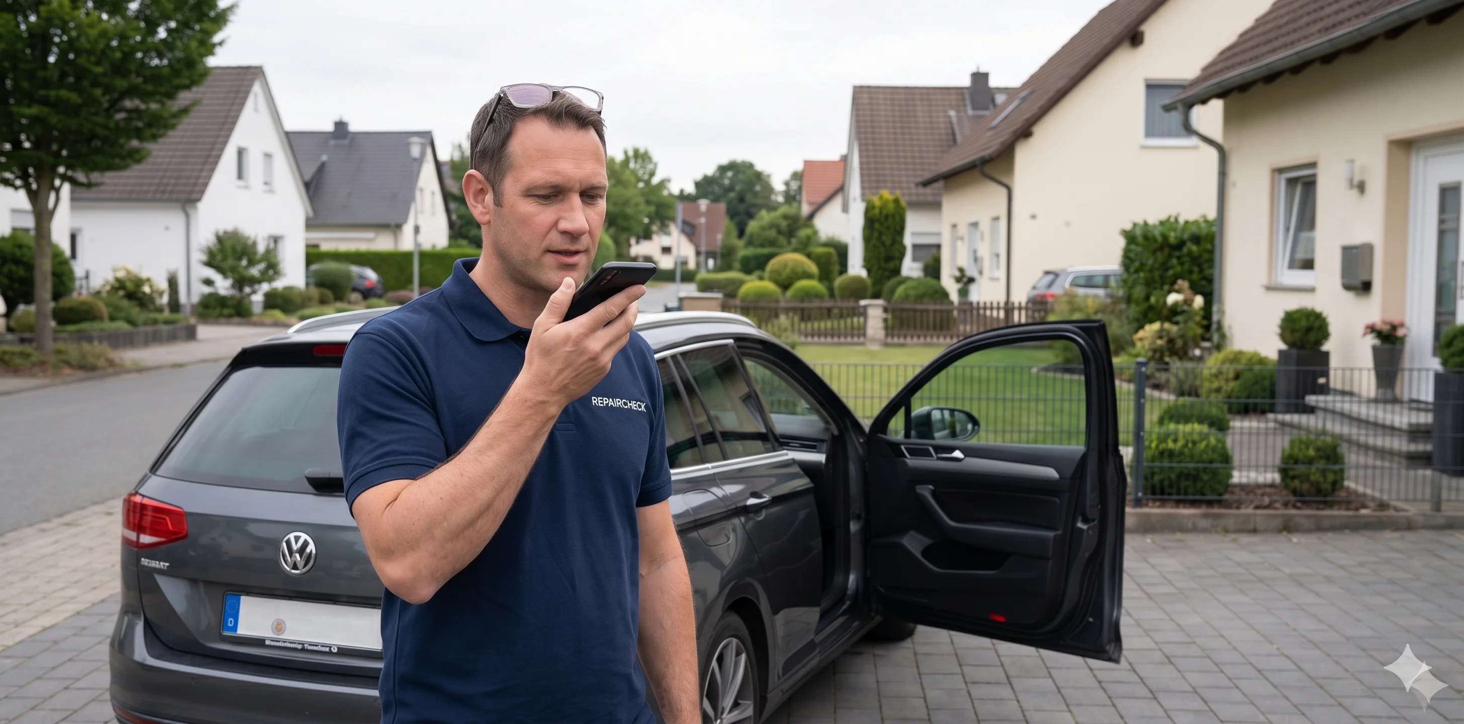 Kfz-Gutachter diktiert Notizen per Sprache ins Smartphone