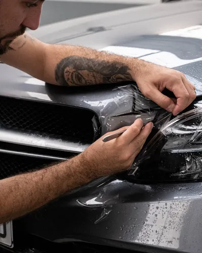 Sachverständiger prüft Fahrzeugschaden mit Checkliste